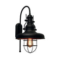 Nautical Cage Lantern Wall Light Black