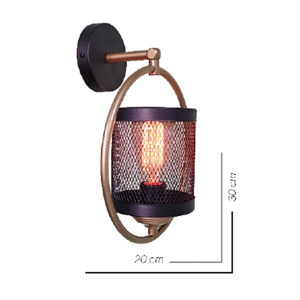 Ring Frame Mesh Cage Wall Light