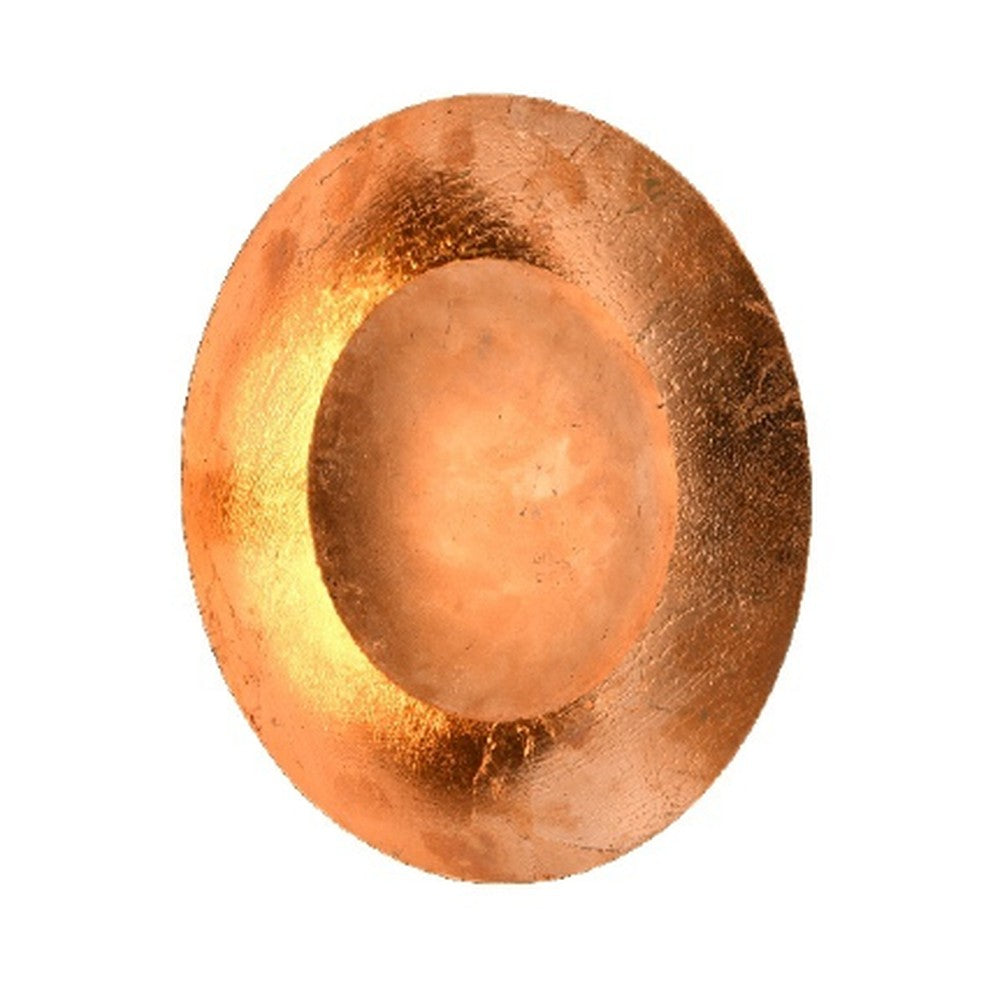 Copper Leaf Disc Wall Light