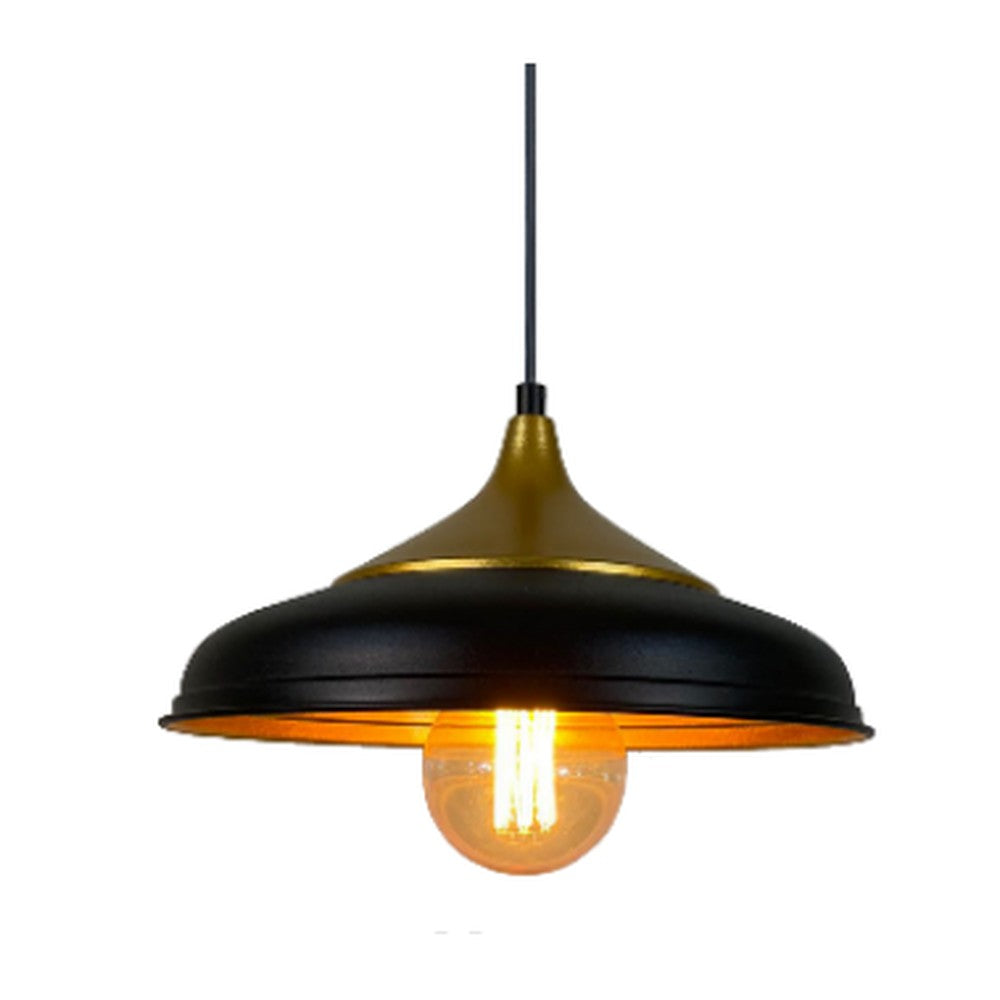 Brass Top Saucer Pendant Light