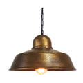 Vintage Barn Pendant Light Gilded Patina