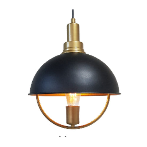 Brass Hoop Dome Pendant Light