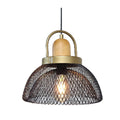 Mesh Dome Pendant with Brass Handle