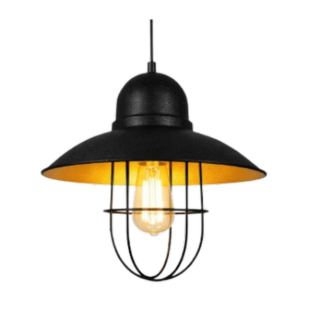 Nautical Cage Pendant Light Black