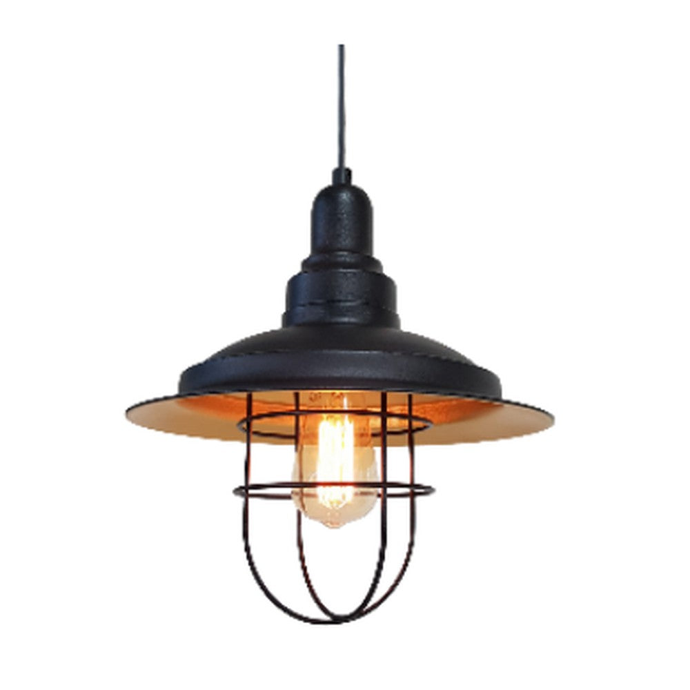 Brimmed Cage Pendant Light