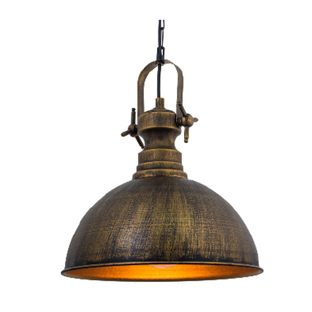 Gilded Patina Yoke Bell Pendant Light