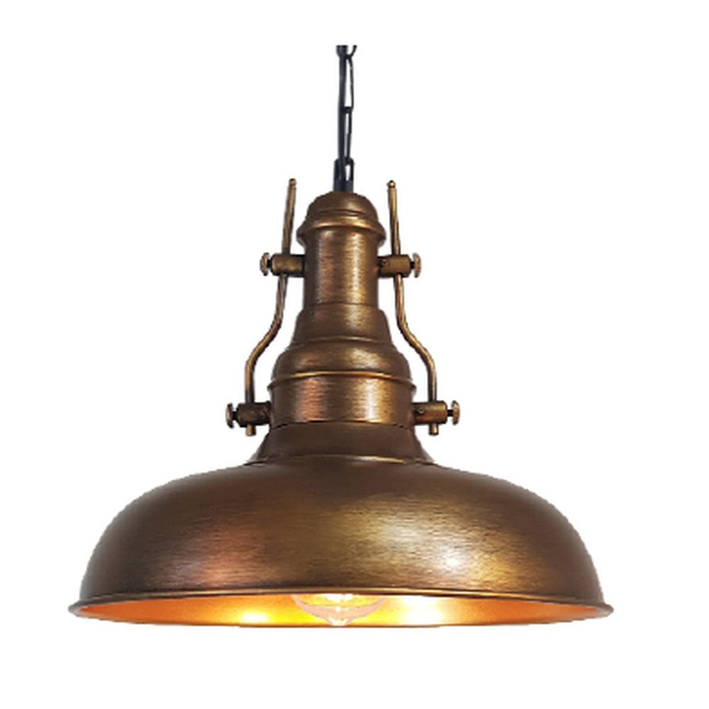 Factory Yoke Pendant Light Gilded Patina