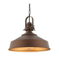 Brown Yoke Barn Pendant Light