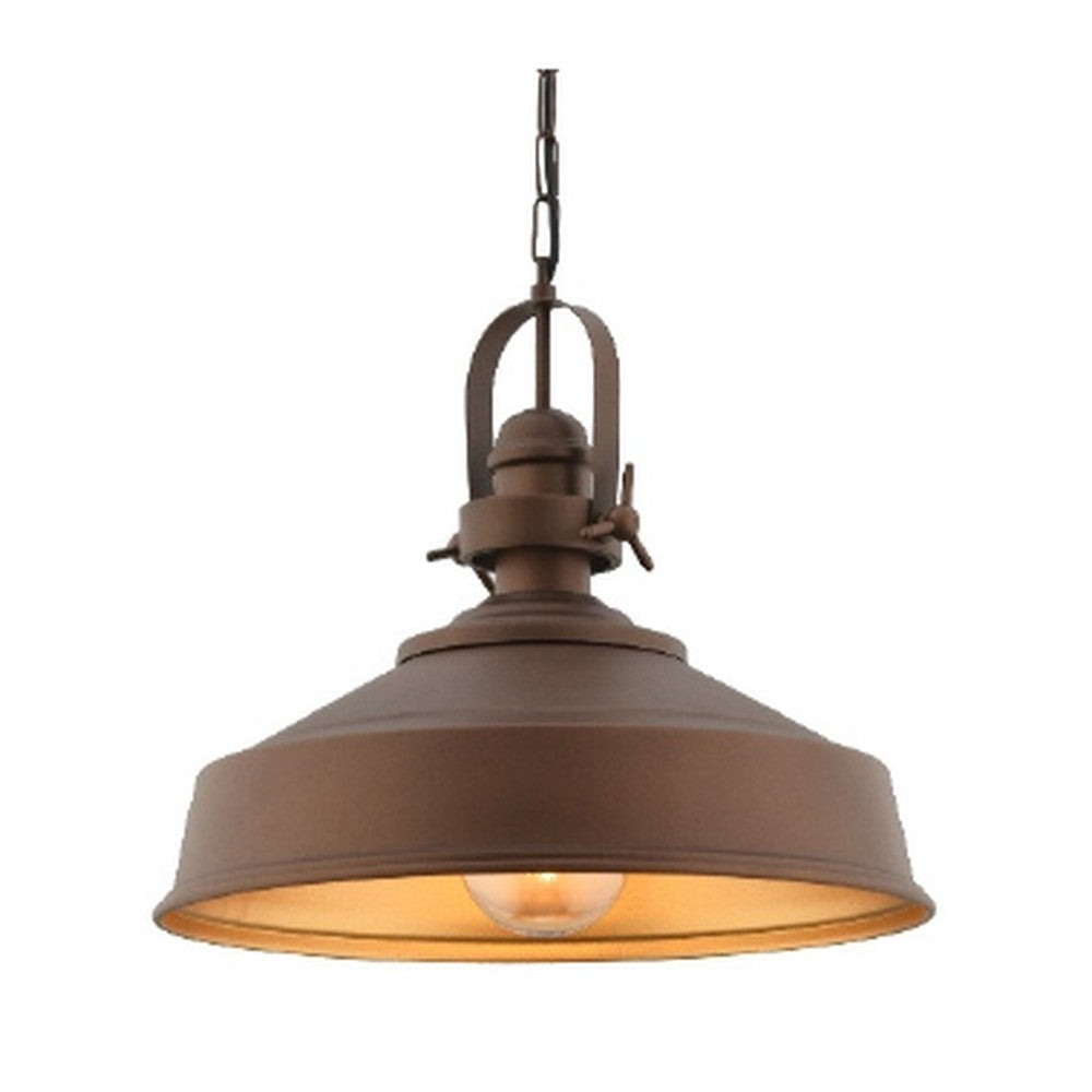 Brown Yoke Barn Pendant Light