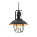 Wire Cage Yoke Pendant Light Black