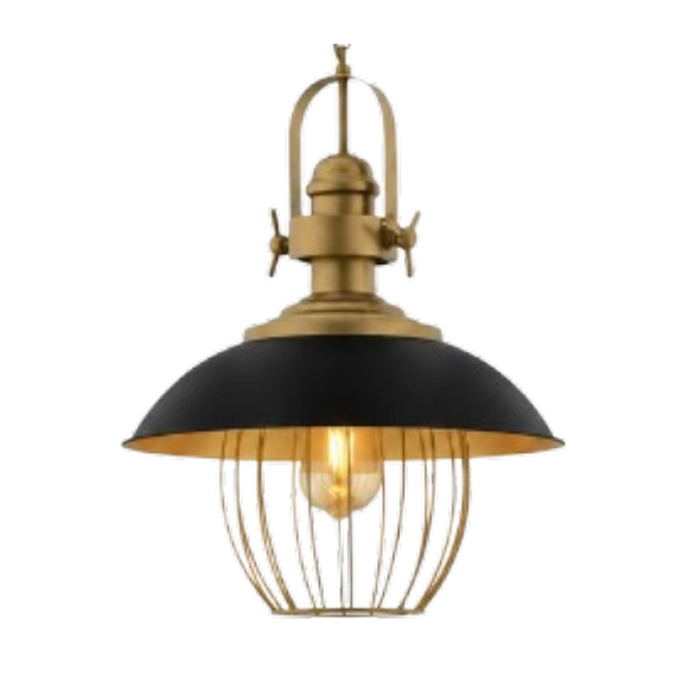 Yoke Wire Cage Pendant Light Black