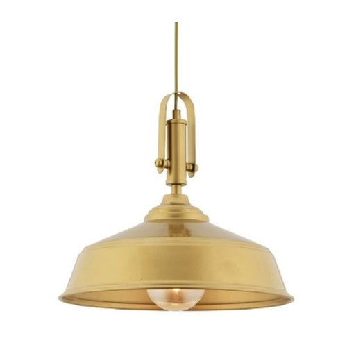 Brass Stem Barn Pendant Light Gold