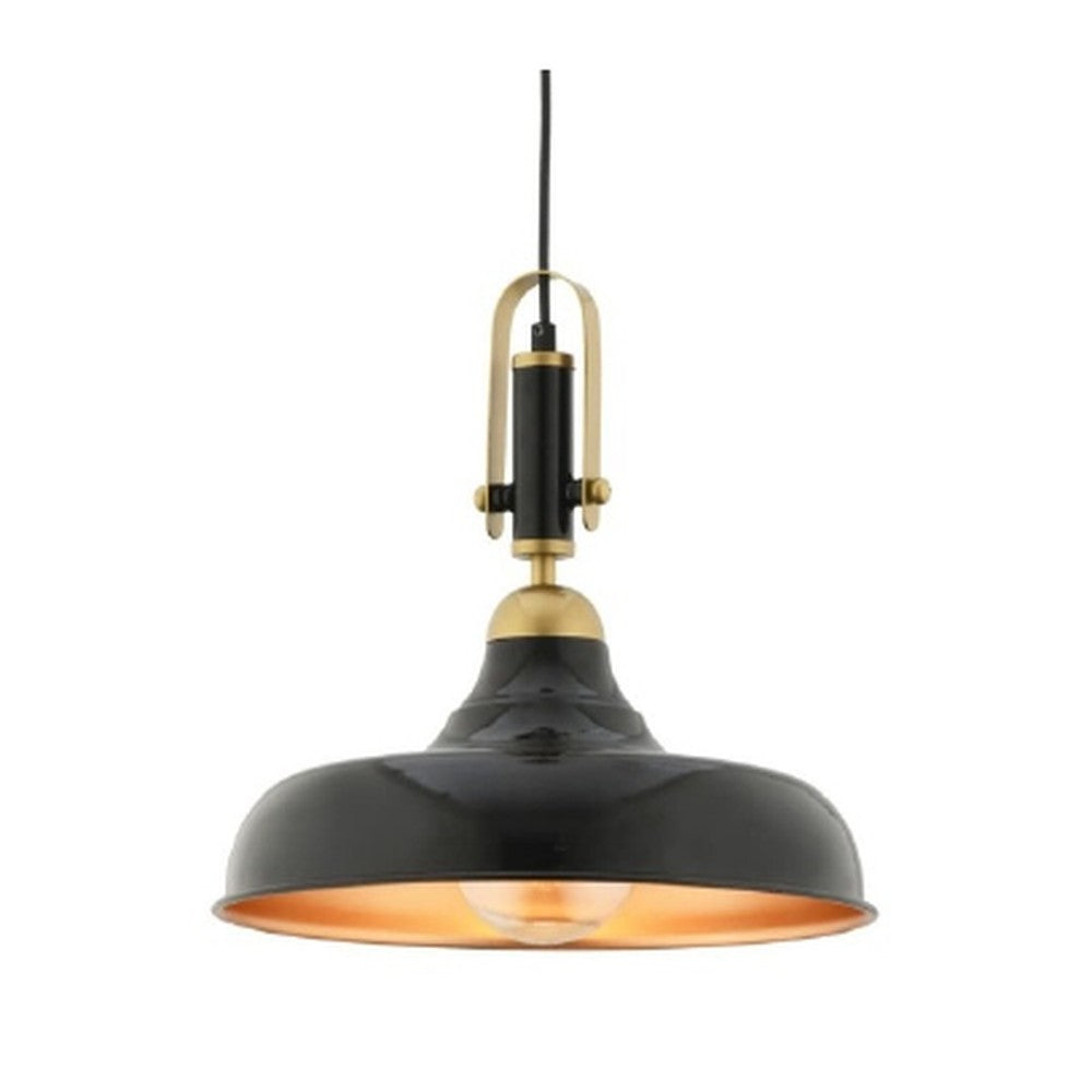 Brass Stem Saucer Pendant Light
