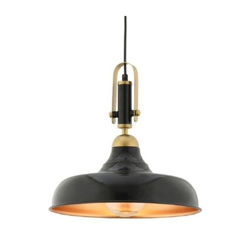 Brass Stem Saucer Pendant Light