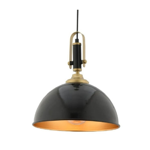 Brass Stem Dome Pendant Light