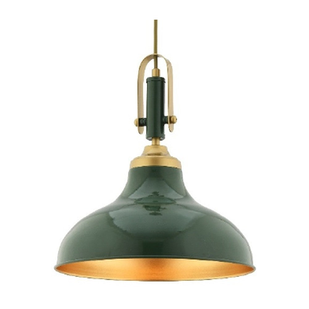Green Enamel Barn Pendant Light