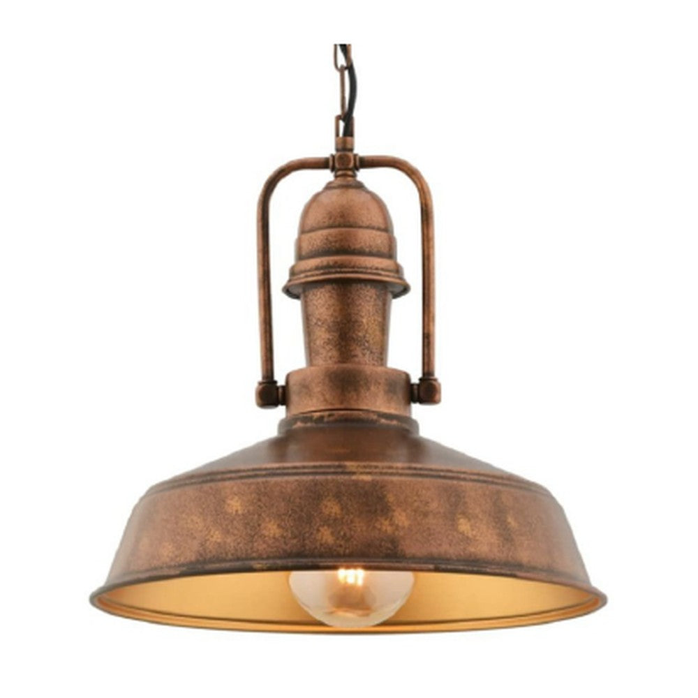 Yoke Barn Pendant Light Copper Patina