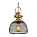 Mesh Dome Industrial Yoke Pendant Light
