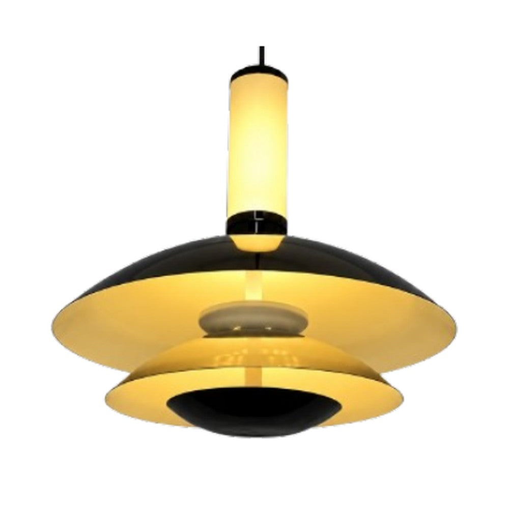 Layered Saucer Pendant Light Chrome