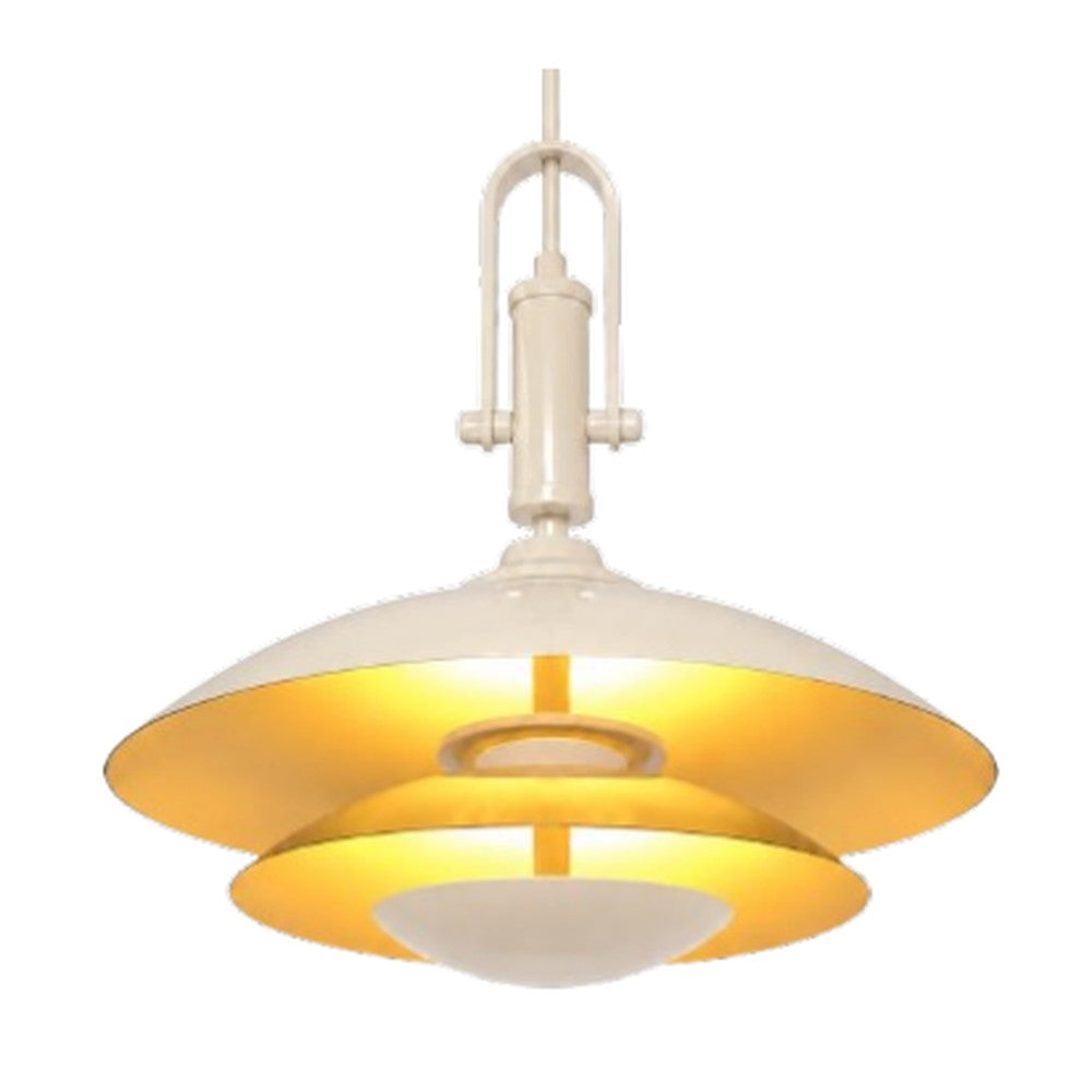Layered Yoke Pendant Light Cream