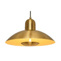 Dome Saucer Pendant Light Antique Brass