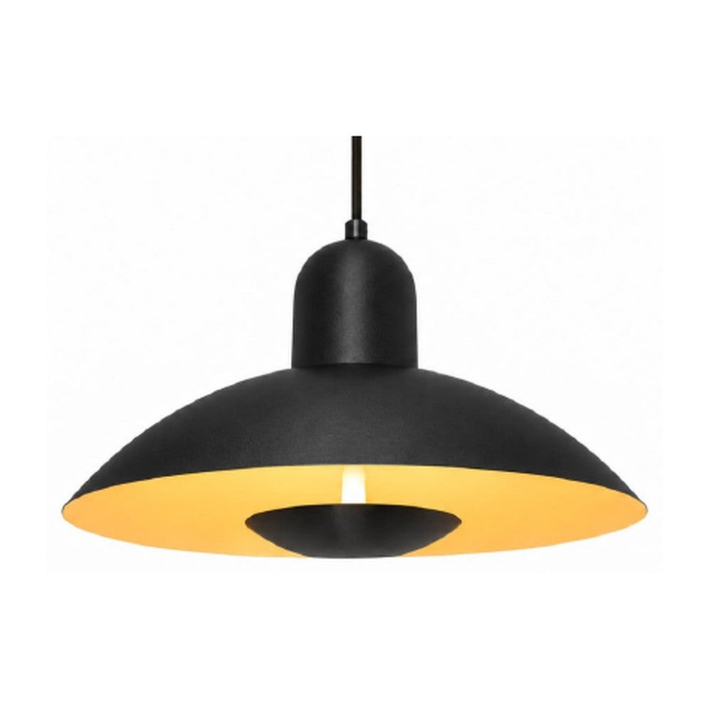 Dome Saucer Pendant Light Black